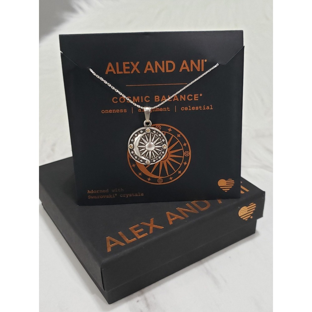 NEW ALEX AND ANI Cosmic Balance Adjustable Necklace SWAROVSKI CRYSTAL